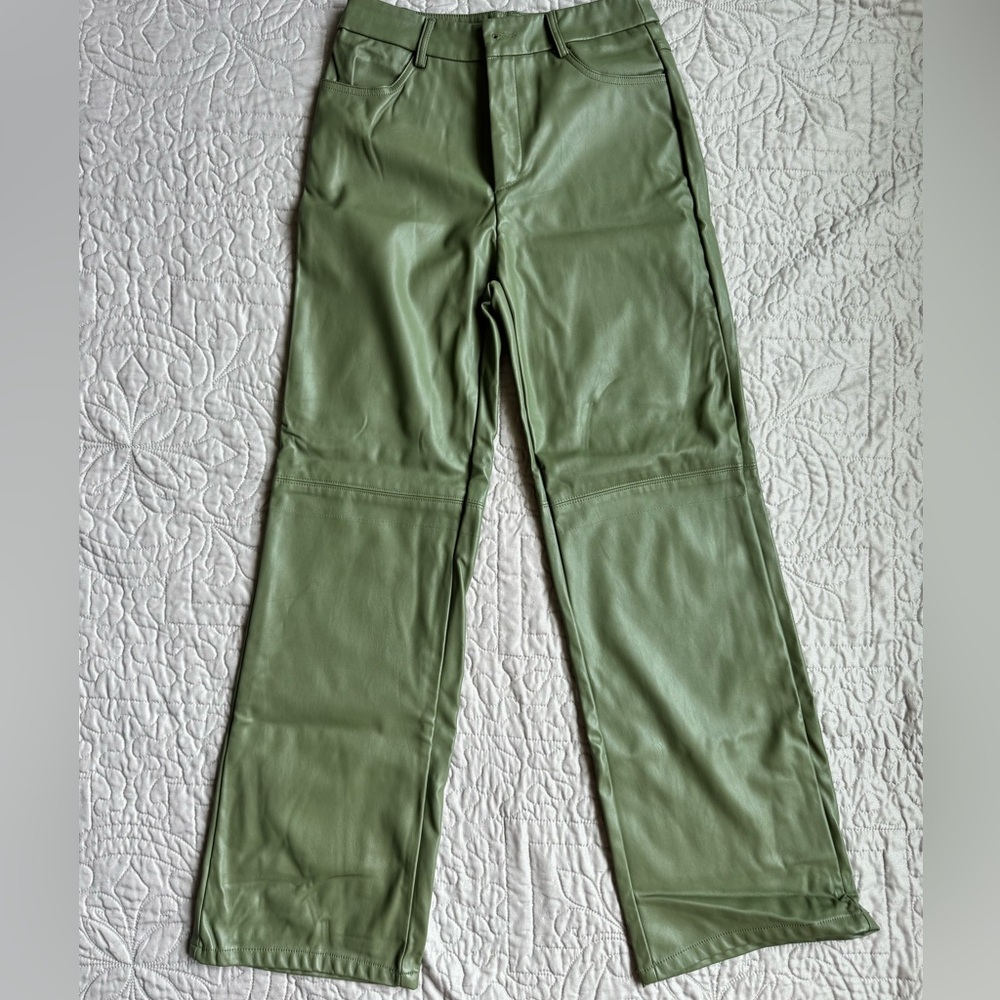 SHEIN - Pleather Pants - Green - Size Petite Small